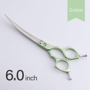 FIRELION 440C Bunt‑Schneidschere für Hunde – 6,5 Zoll gebogen