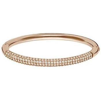 Swarovski Bracciale Rigido con Pietra Rosa Acciaio Inossidabile