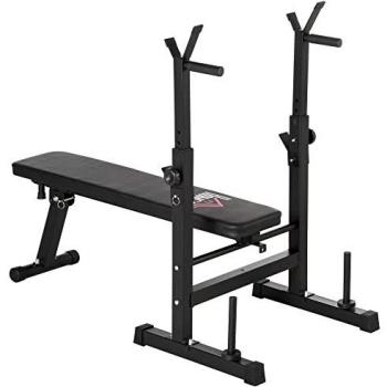 HOMCOM Versatile Weight Bench with Barbell Rack