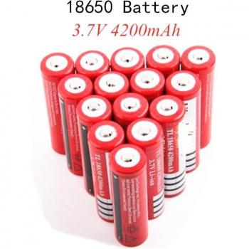 10PCS Original 18650 Lithium Rechargeable Battery 3.7V 4200mAh for GTL EvreFire Flashlights
