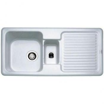V&B Gloss White 1.5‑Bowl Kitchen Sink