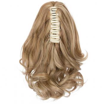 Sego 12″ Clip‑griffe extension courte boucle pour cheveux blond foncé