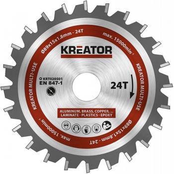 KREATOR KRT020501 Disque de Scie 89mm 24d