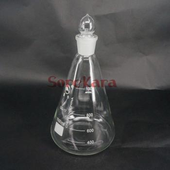 1000ml Chemistry Lab Erlenmeyer Flask with Stopper