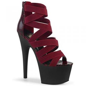 Plateau‑High‑Heels in Weinrot von Pleaser, Modell ADORE‑748SP, EU 40