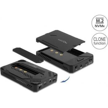 Delock Speichergehäuse für 1 x M.2 NVMe SSD + 1 x 2.5 SATA SSD / HDD