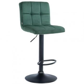 Sgabello Velluto Chic Perù Verde Nero