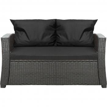Tassel de confort noir en résine tressée – 120×50×2 cm
