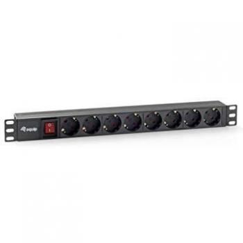 BASE RED PARA RACK 19 1U 8 TOMAS + INTERRUPTOR EQUIP