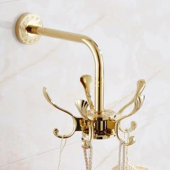 Ganchos de Pared Rosa y Dorado para Accesorios