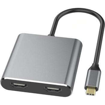 USB C 4 in 1 Dock Station with HDMI and USB 3.0 Ports for Computers