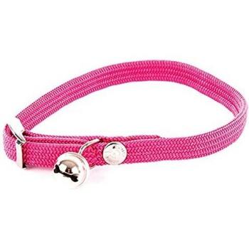 Collier de chat en nylon rose élastique