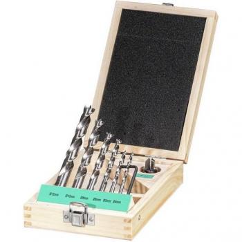 Holzspiralbohrer Set HSS von Fortis, 7-teilig mit Versenker