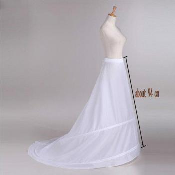 Festlicher Unterrock für die Braut – Petticoat mit Zug, 2 Reifen, weiß