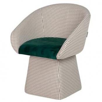 Sofá Giratorio Verde Terciopelo ADDA HOME Sylph 63x65x72 cm