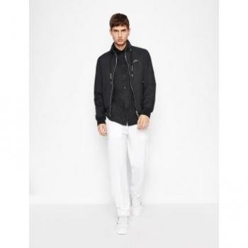 Camisa Informal Negra de Lino para Hombre Armani Exchange