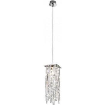 Lámpara colgante PRISMA de cristal oro 24 quilates con 1 bombilla G9 25W