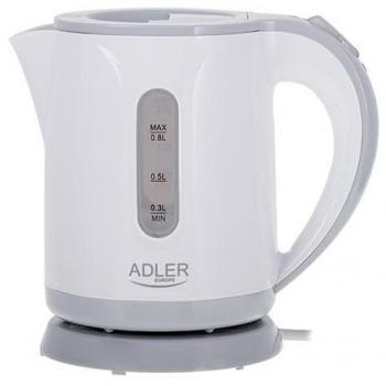 Bollitore Elettrico Adler AD1371g 0,8L 850W Bianco-Grigio