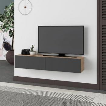 Francy 135 cm TV-Hängeeinheit in Eiche/Anthrazit