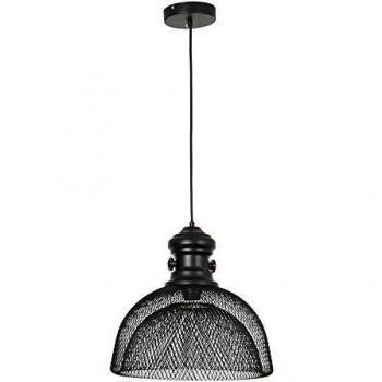 HOMCOM Moderne Deckenleuchte, Hängeleuchte, E27, 40 W, Stahl, Schwarz, Ø36 x 148H cm