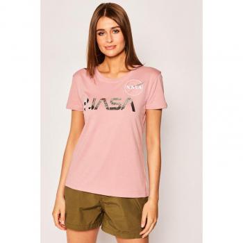 Alpha Industries T-Shirt NASA PM 198053 in Rosa