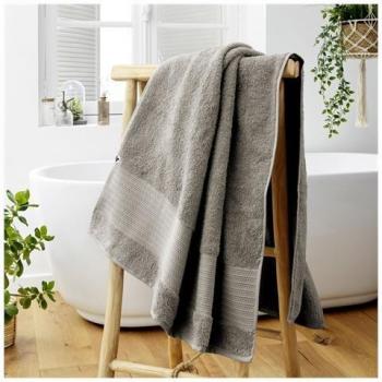 Papillon Éco – Drap de bain garance biologique, coton 600 g/m², 90×150 cm, beige argile