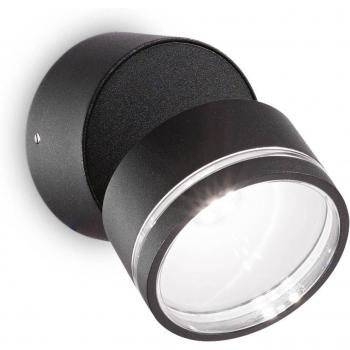 Apliques modernos redondos Omega negro Led