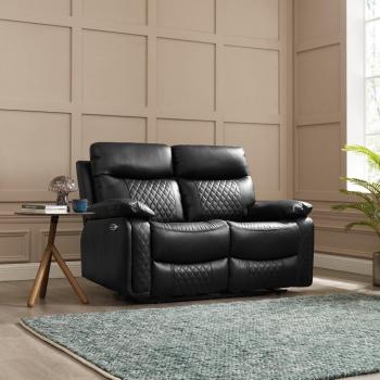 TGC Distributors Carson Black Upholstered Sofa