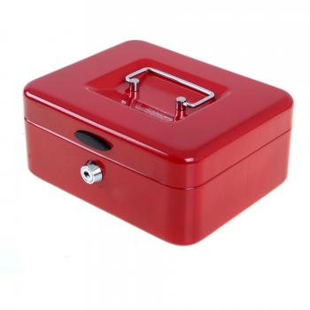 Ryman 90×200×170 mm Cash Box, Red, Button Release Design