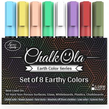 Chalkola Stylos Craie Colorés pour Tableau – Paquet 8