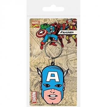Marvel Captain America Face Keychain, Multi-Colour, 4.5 x 6 cm