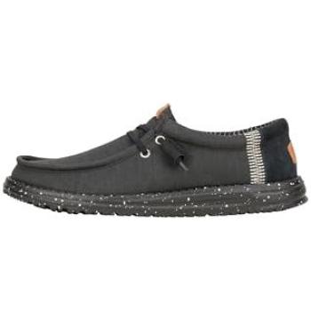 Wally Elevated Basics Canvas Heren Zwarte Sneakers – “HEYDUDE”