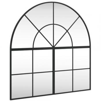 80x80 cm Black Arch Iron Wall Mirror