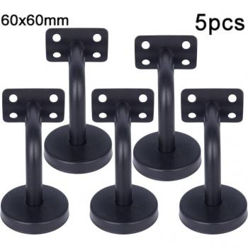 5pcs/Set 60x60mm Handrail Support Bracket with End Cap