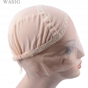 Casquette de Perruque Ajustable Blond, Lace Front et Sans Colle