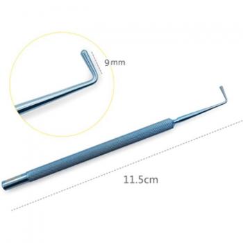 Titanium Strabismus Hookset – Microscope Ophthalmic Tool, Ø 3–13 mm (Pierced & Unpierced)