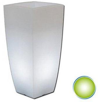 Maceta Moderna Agave con luz verde 40×40 cm – 90 cm de alto