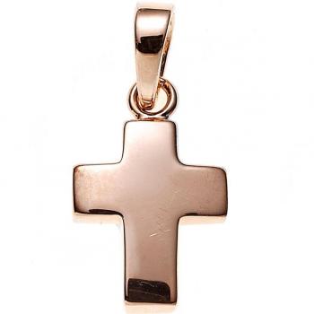 Silberkreuz Anhänger 925 Sterling Silber rotgold vergoldet