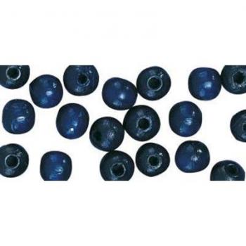 Cuentas de Madera Azul Intenso 6 mm – 115 unidades, certificado FSC