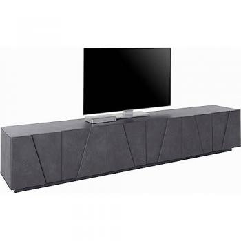Mueble TV Moderno con 6 Puertas y 3 Estantes Ping Low XL Ardesia