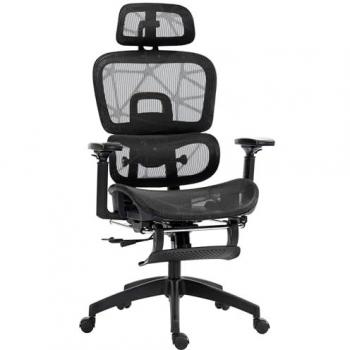 HOMCOM Ergonomic Mesh Office Chair with Lumbar Support