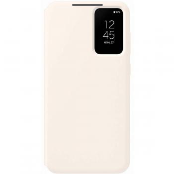 Coque Samsung Smart View Wallet Crème pour Galaxy S23 Plus
