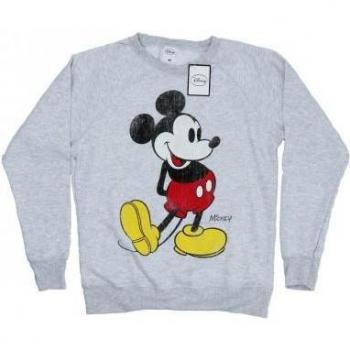 Disney Womens Mickey Mouse Classic Kick Sweatshirt (Heather Grey)