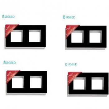 Bseed 157 mm Double Glass Wall Socket Panel