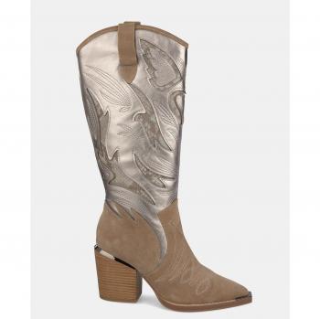 Botín Alma En Pena I23319 Talla 38 Cuero Beige