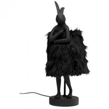 Lampe Décorative Lapin en Polyester Noir 50cm