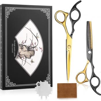 Set de tijeras de peluquería YBLNTEK, 6 pulgadas, corte y desbaste