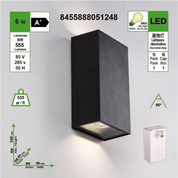 Sleek 6W Waterproof LED Wall Sconce