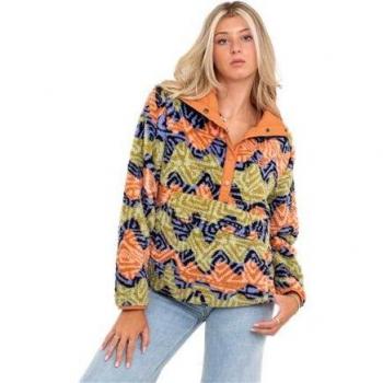 Billabong Women's Cosmic Blue Switchback Fleece Jacket