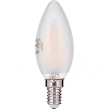 Orion 2W Dimmable LED Light Bulb E14 C35, Matte, 2700K, 180lm